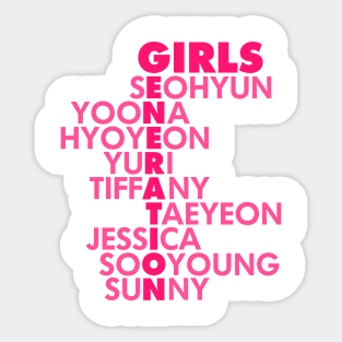 GIRL'S GENERATION Font Sticker